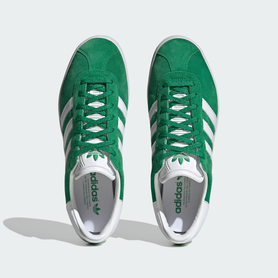GAZELLE 85 SHOES Green / Cloud White / Gold Metallic