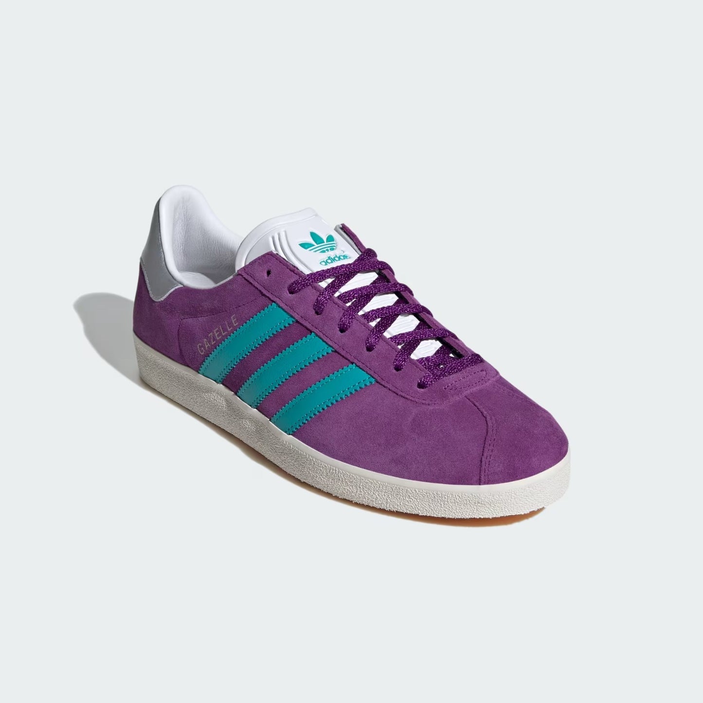 Adidas Gazelle 85 Low Purple/Green Glow/Silver Metallic.