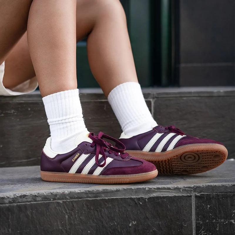 adidas Samba OG Maroon Gold Metallic