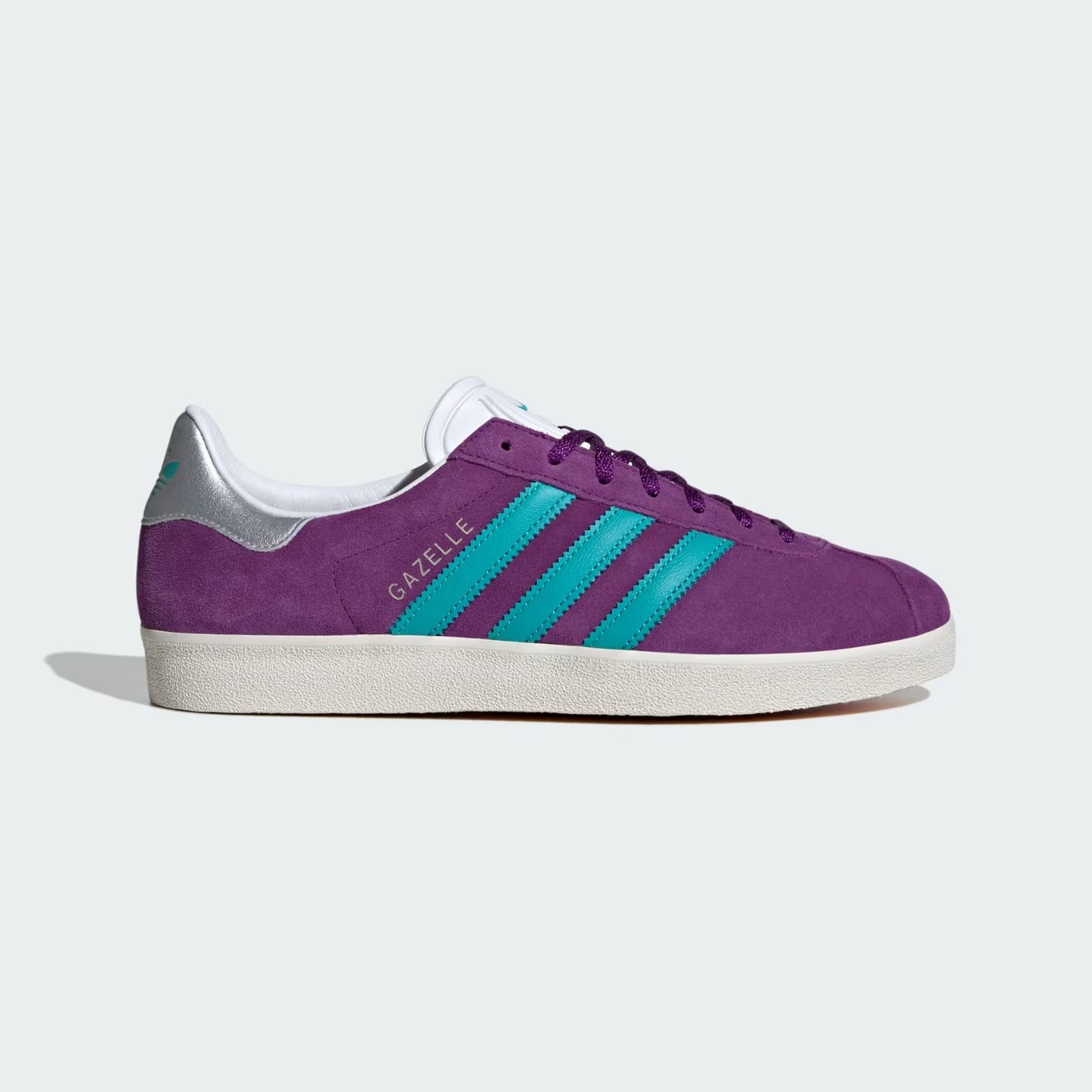 Adidas Gazelle 85 Low Purple/Green Glow/Silver Metallic.