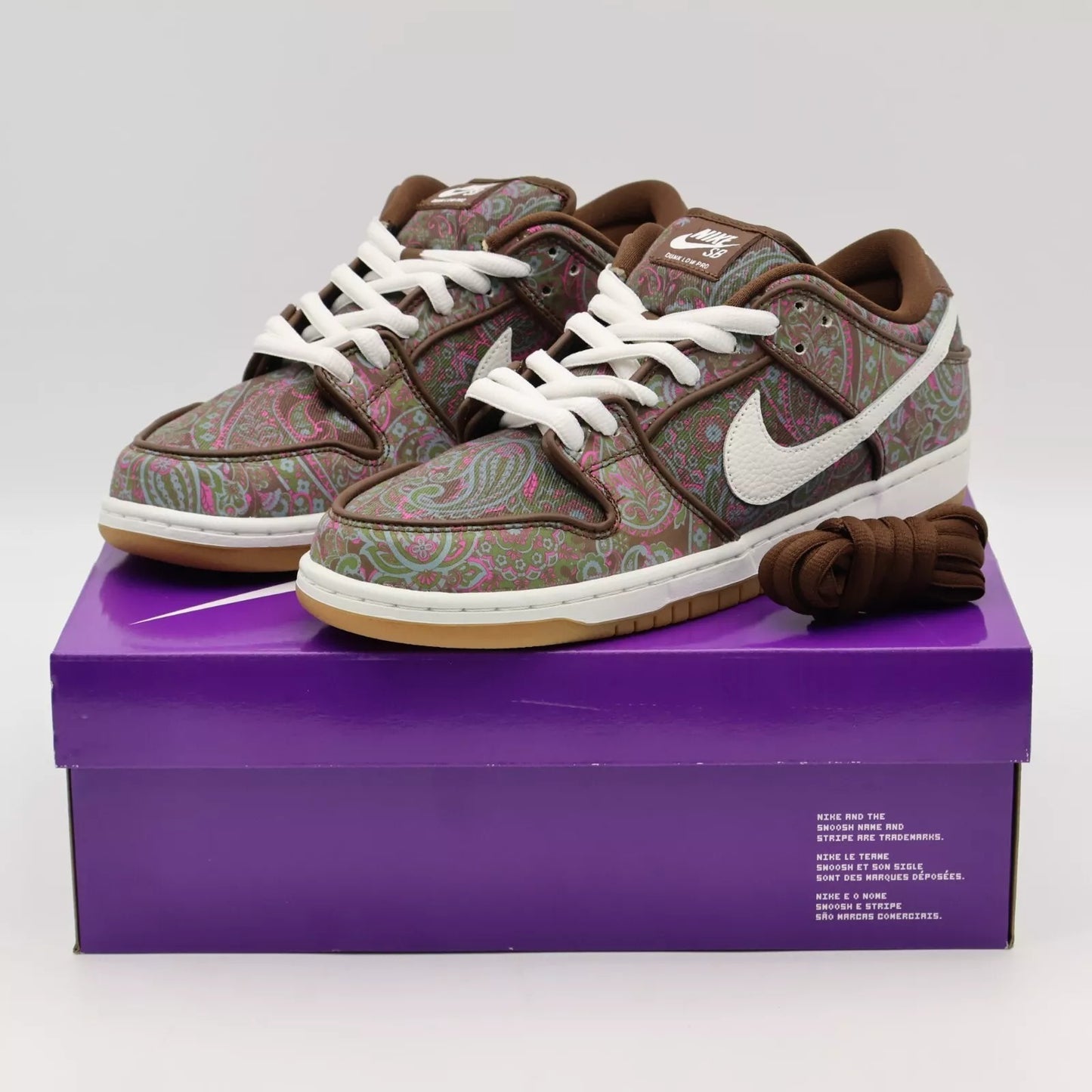 Nike SB Dunk Low Pro Paisley Brown Pink Cacao Summit White