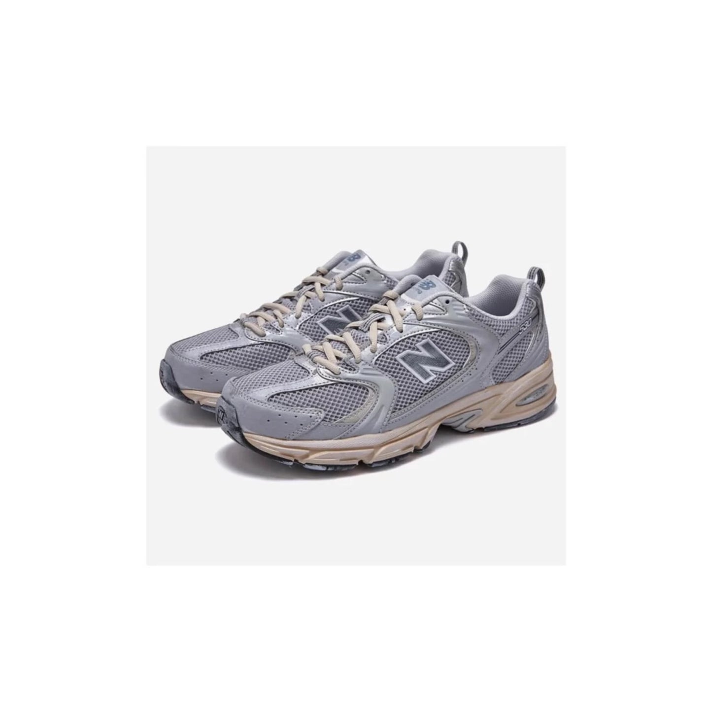 New Balance 530 Vintage Metallic Silver Running Shoes Sneakers