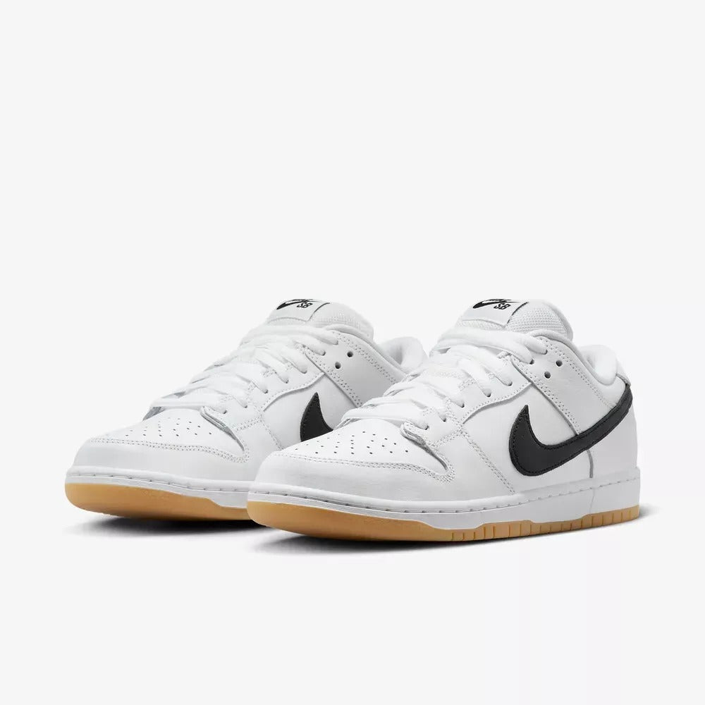 NIKE SB Dunk Low Pro White and Gum Light Brown Shoes