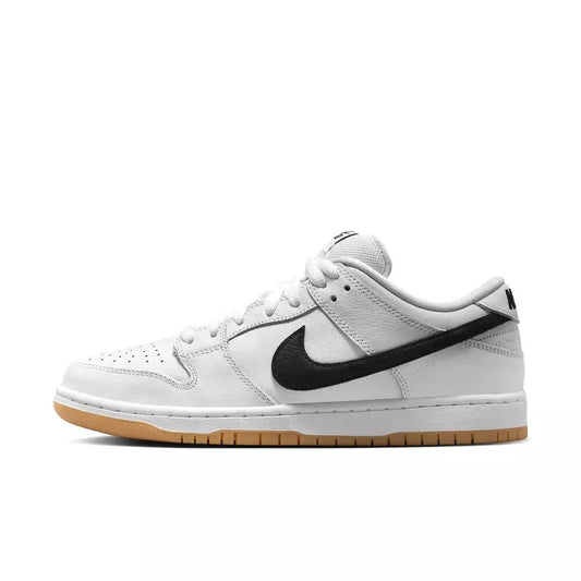 NIKE SB Dunk Low Pro White and Gum Light Brown Shoes