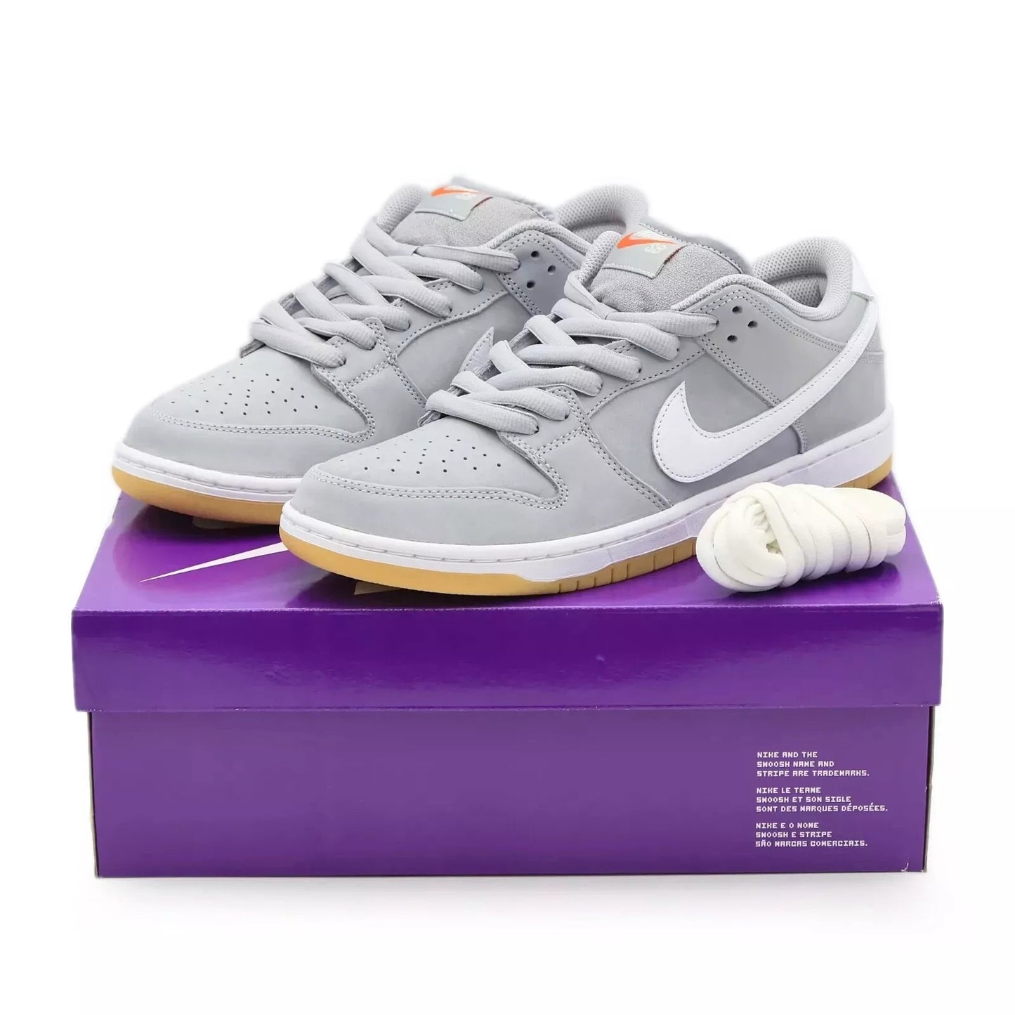 Nike SB Dunk Low Orange Label Grey Gum Cool Wolf Gray Light
