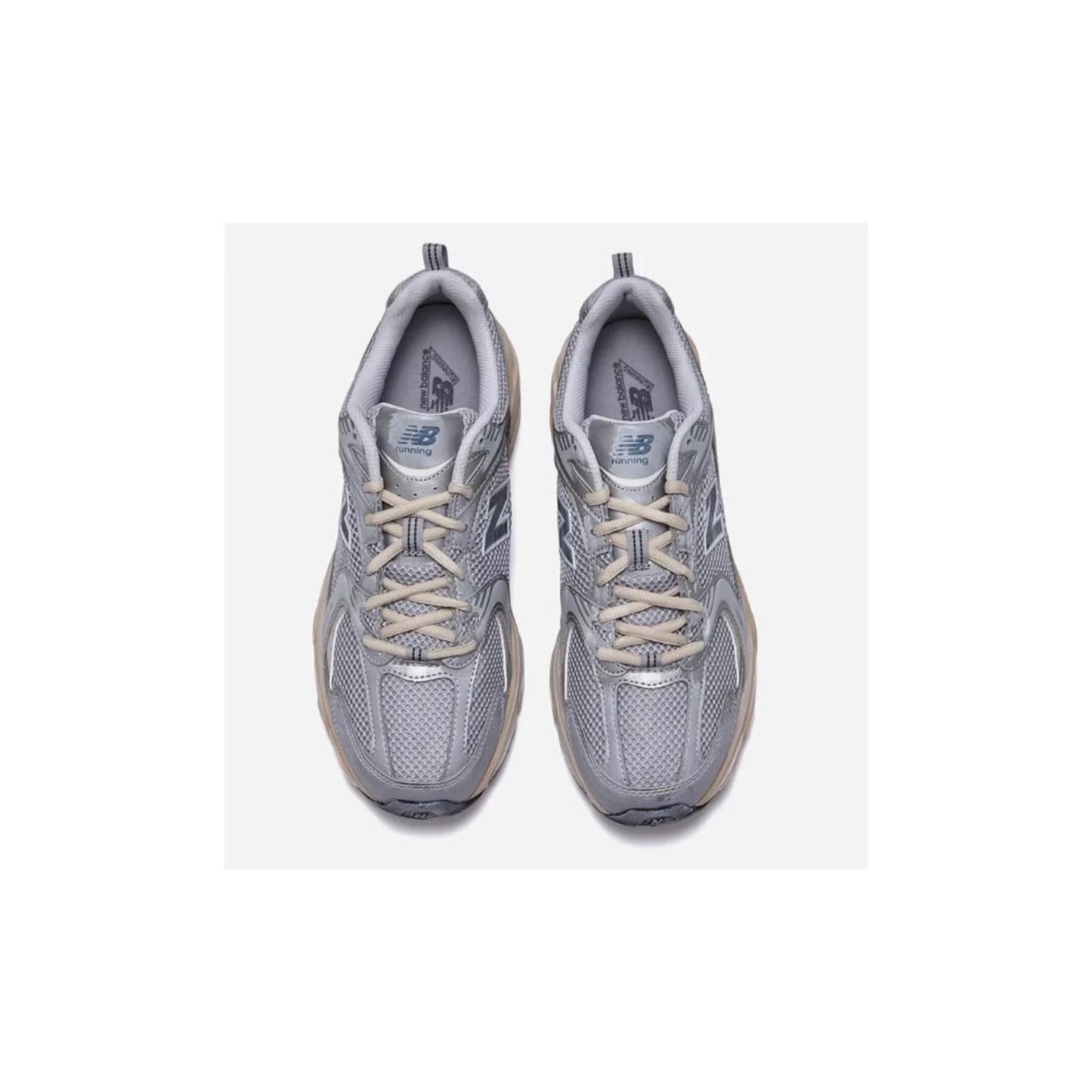New Balance 530 Vintage Metallic Silver Running Shoes Sneakers