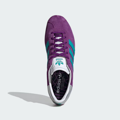Adidas Gazelle 85 Low Purple/Green Glow/Silver Metallic.