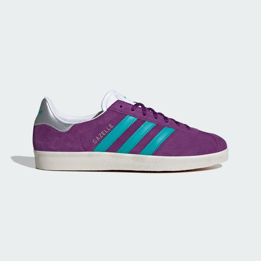 Adidas Gazelle 85 Low Purple/Green Glow/Silver Metallic.